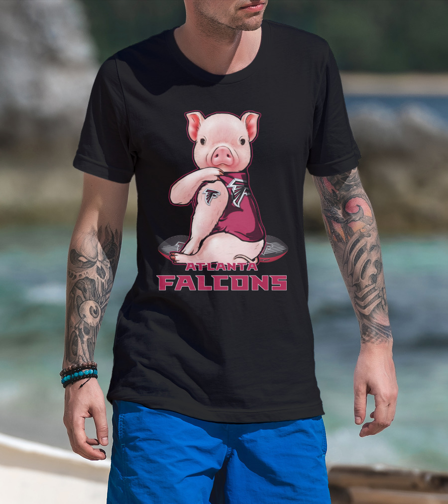Atlanta Falcons Pig Football Fan T-Shirt