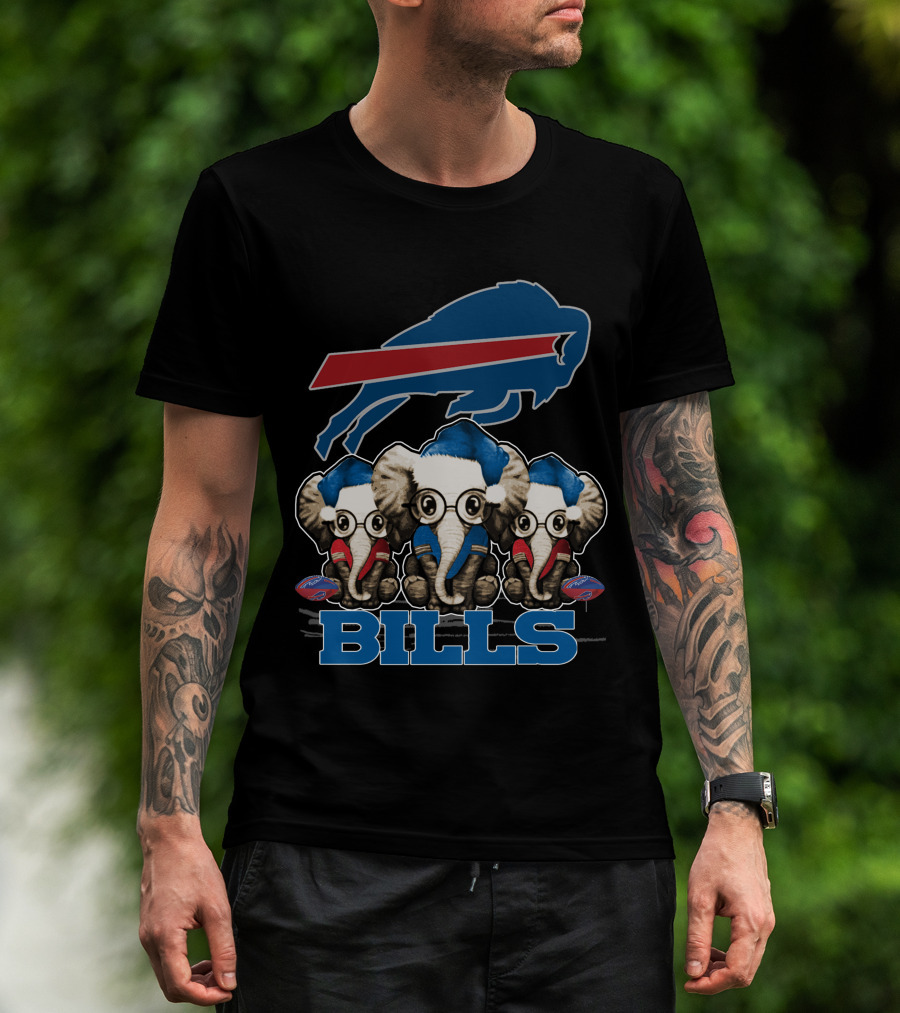 Elephan Xmas Buffalo Bills NFL Holiday Fan T-Shirt