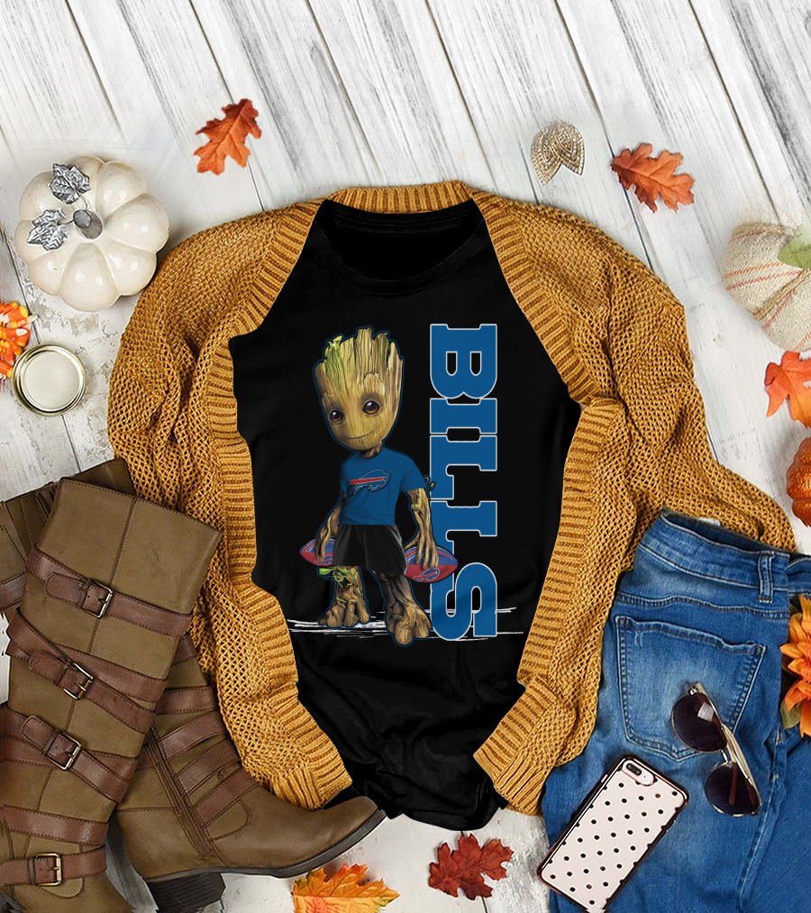 Groot Buffalo Bills NFL Guardians of the Galaxy T-Shirt