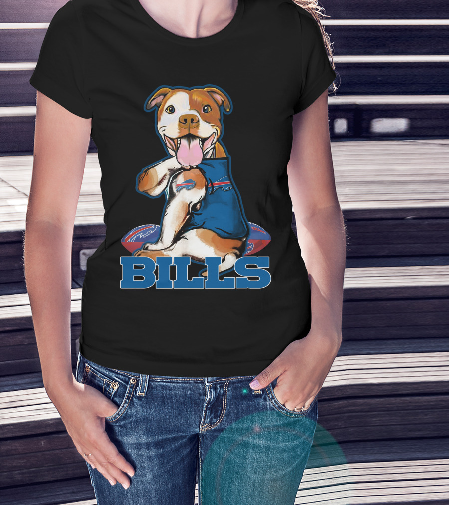 Bills Pitbull Football Fan T-Shirt
