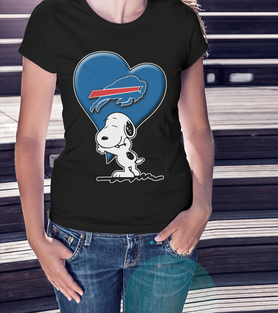 Snoopy Heart Hug Buffalo Bills T-Shirt