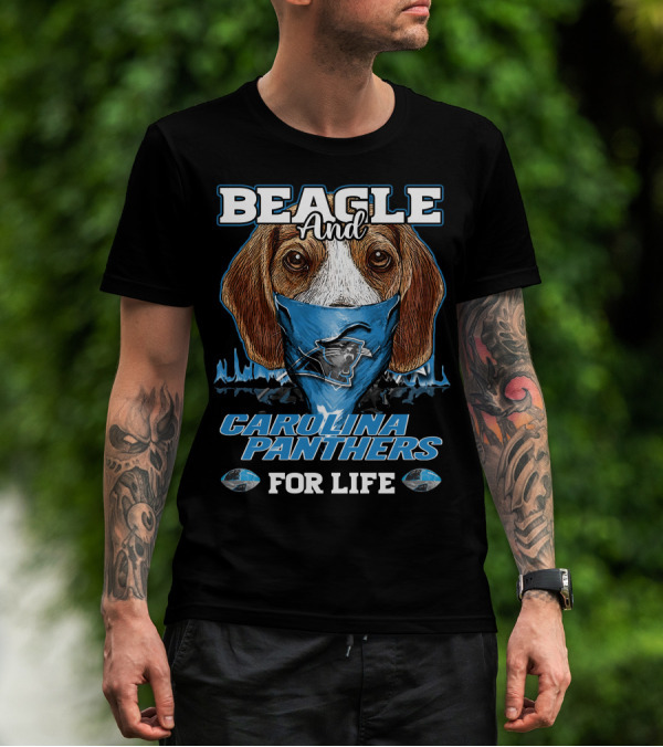 BEAGLE AND CAROLINA PANTHERS FOR LIFE T-Shirt