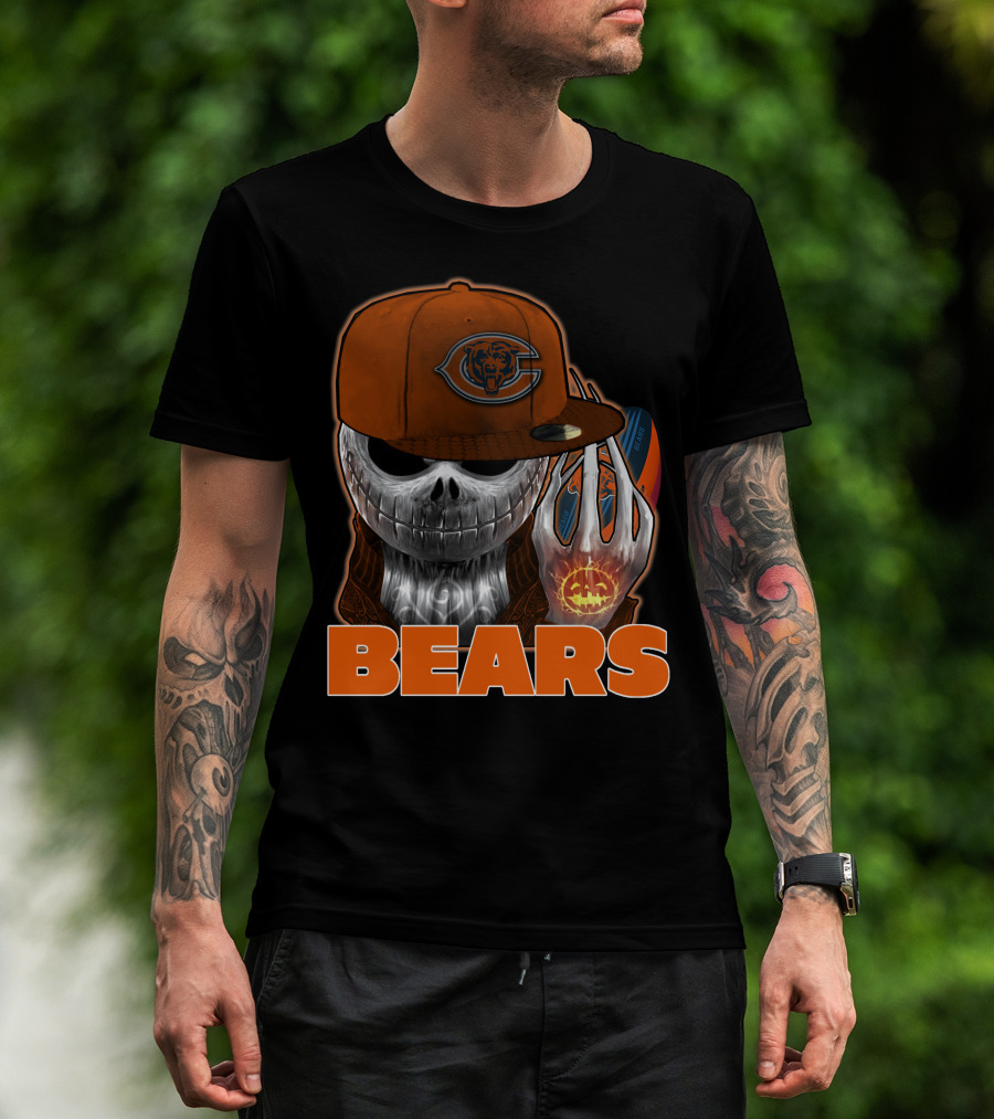 Jackskull Chicago Bears Halloween Fan Gear T-Shirt