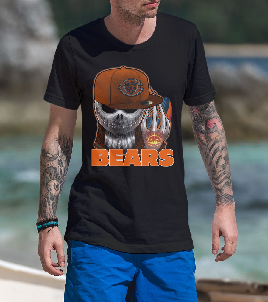Jackskull Chicago Bears Halloween Fan Gear T-Shirt