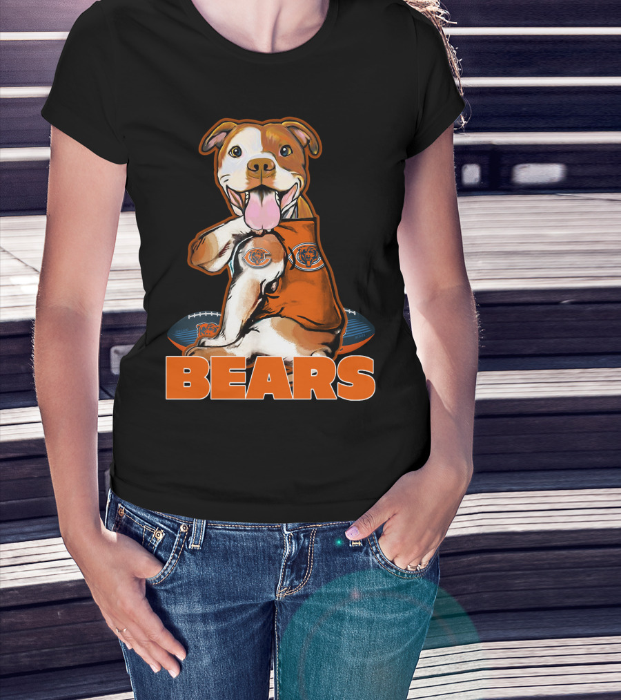Pittbull CHICAGO BEARS NFL Football Fan Merchandise T-Shirt