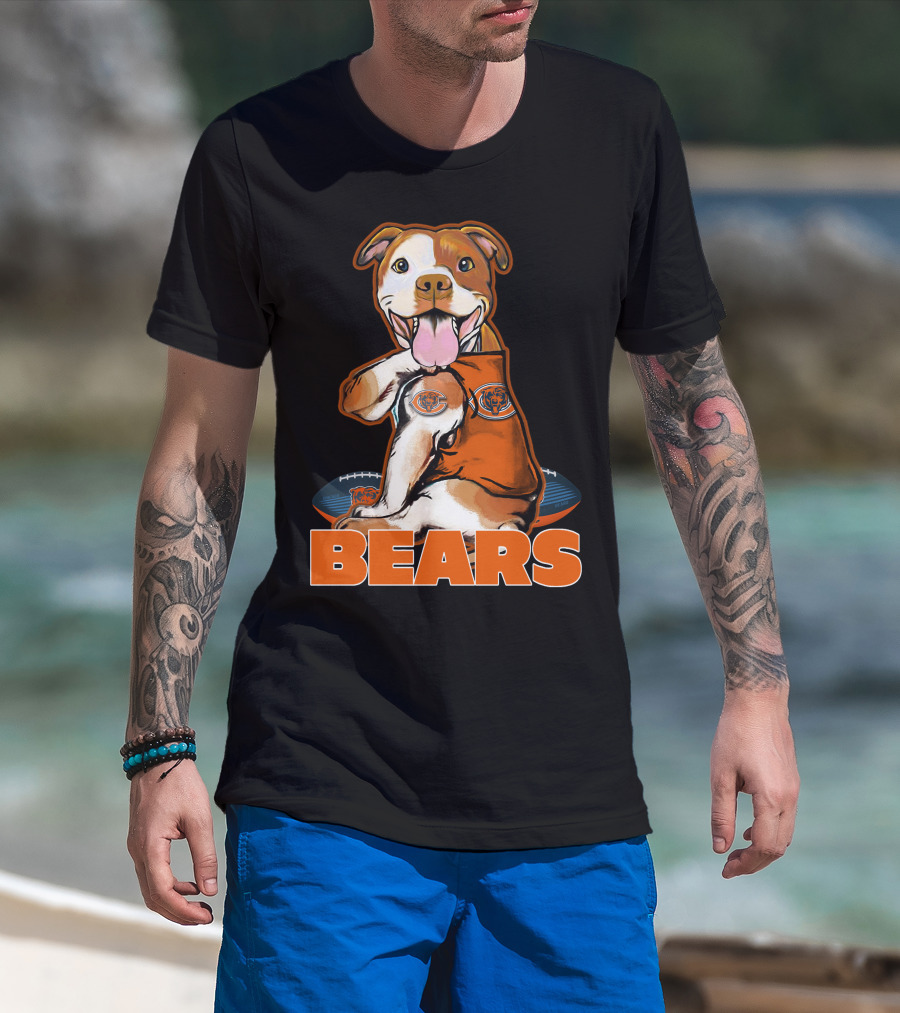 Pittbull CHICAGO BEARS NFL Football Fan Merchandise T-Shirt