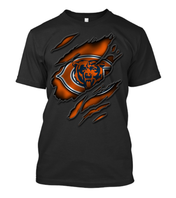 Chicago Bears Torn Claw Marks T-Shirt