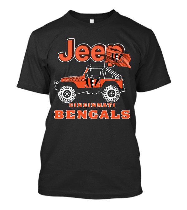 Jeep Cincinnati Bengals Flag Football Team SUV T-Shirt