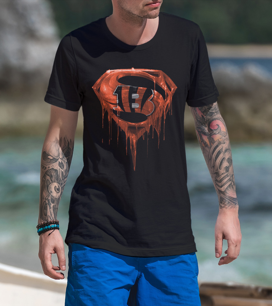 Cincinnati Bengals Superman Logo Fusion T-Shirt