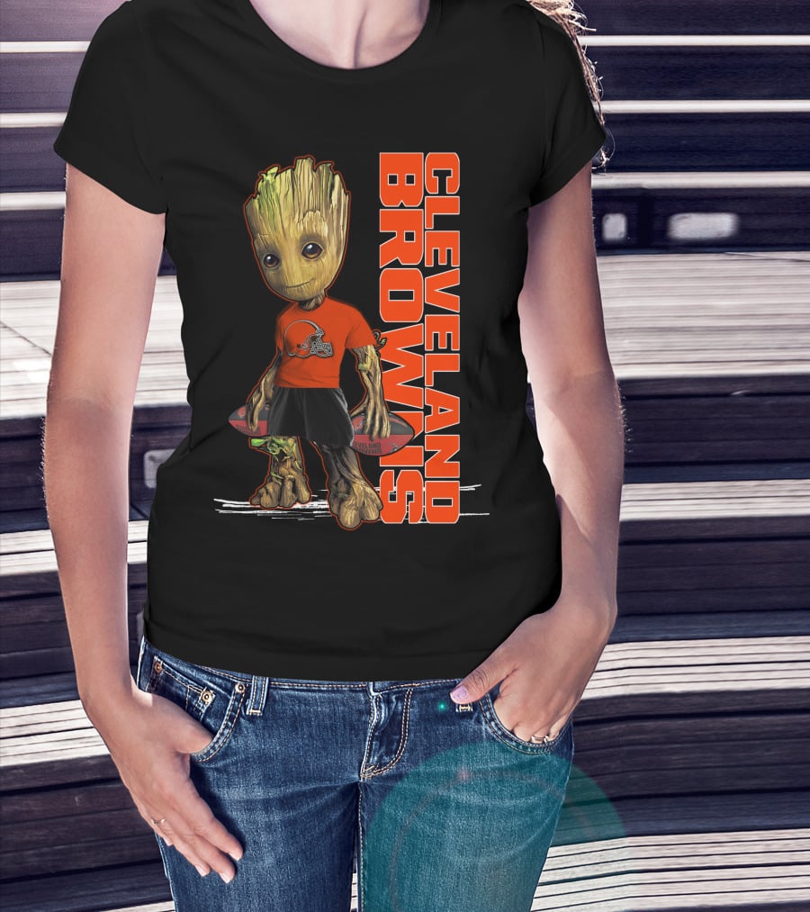 Groot Cleveland Browns NFL Team Spirit T-Shirt