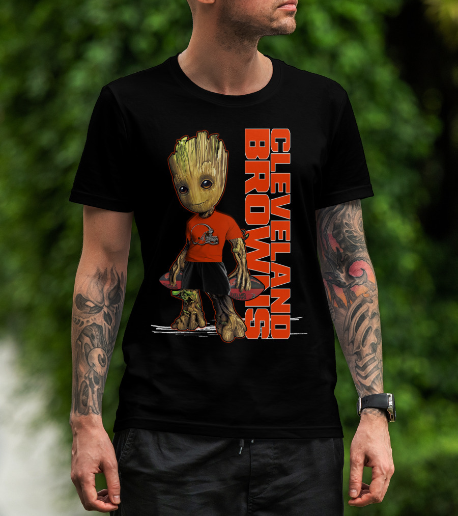 Groot Cleveland Browns NFL Team Spirit T-Shirt