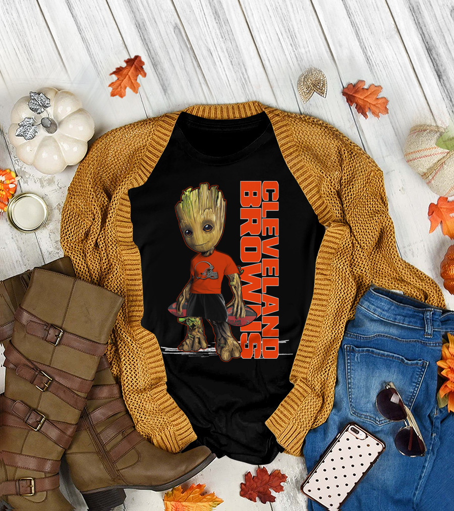 Groot Cleveland Browns NFL Team Spirit T-Shirt