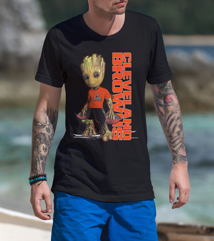 Groot Cleveland Browns NFL Team Spirit T-Shirt