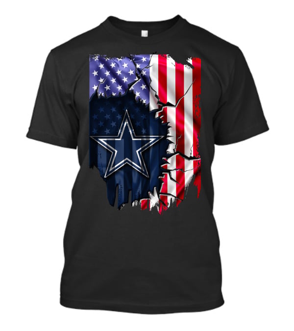 Flag V2 Dallas Cowboys American Flag Star T-Shirt
