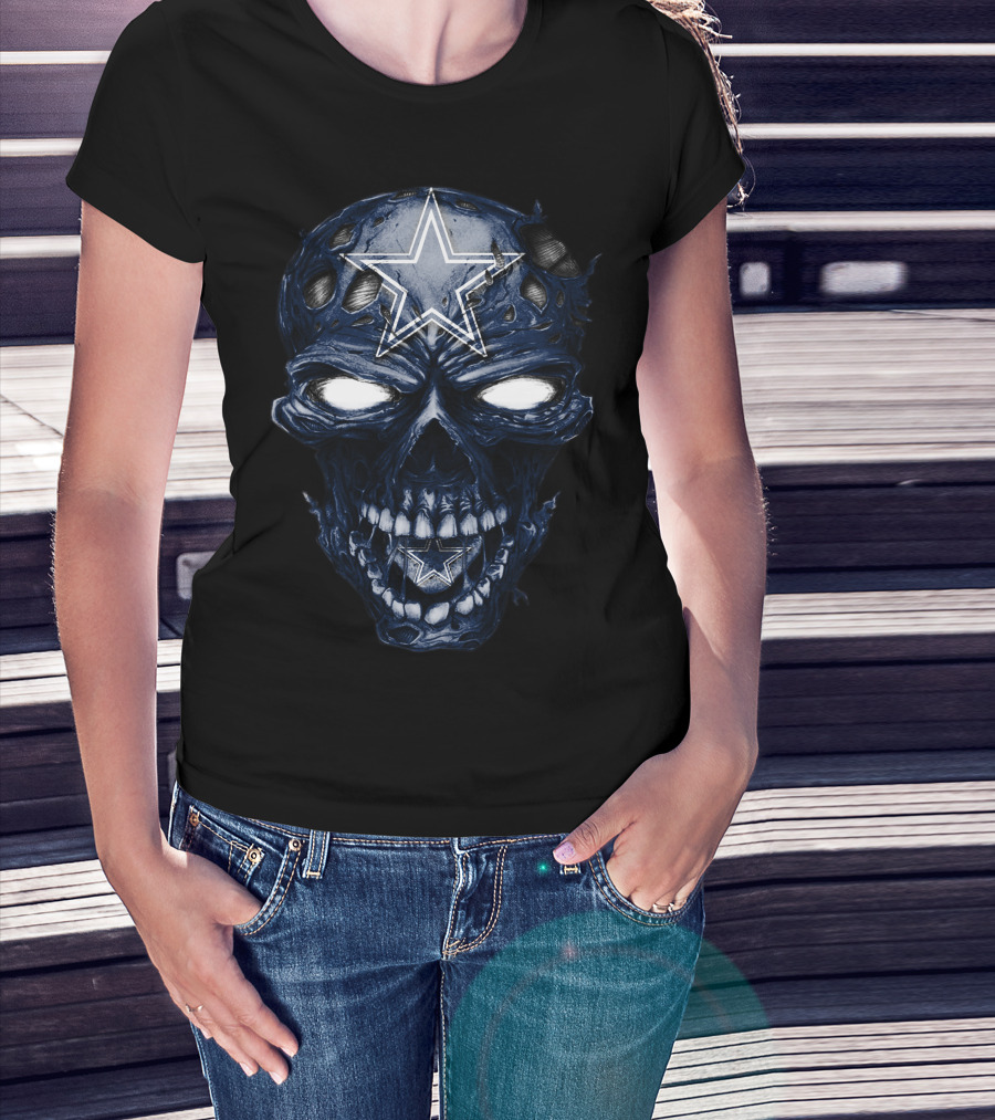Skull V2 Dallas Cowboys Star Logo Zombie T-Shirt