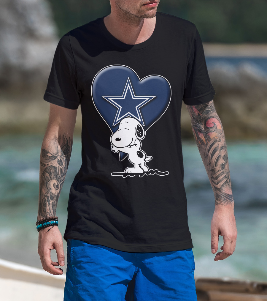 Snoopy Heart Dallas Cowboys Star T-Shirt