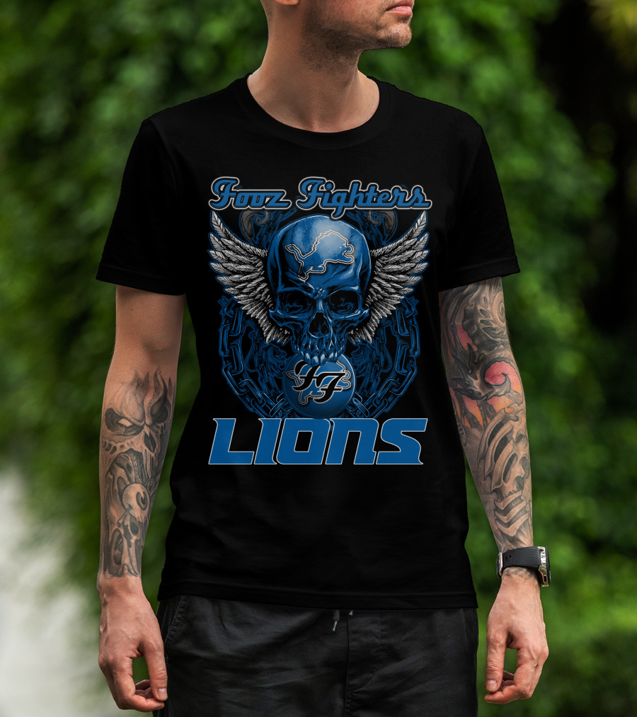 Foo Fighters Detroit Lions T-Shirt