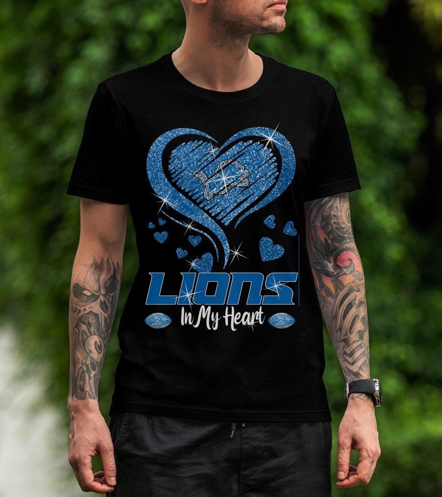LIONS In My Heart Detroit T-Shirt