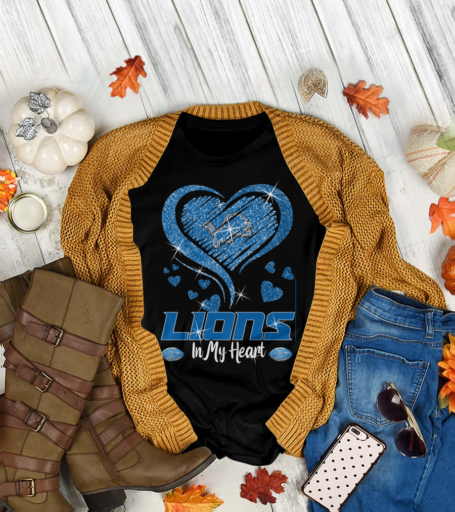 LIONS In My Heart Detroit T-Shirt