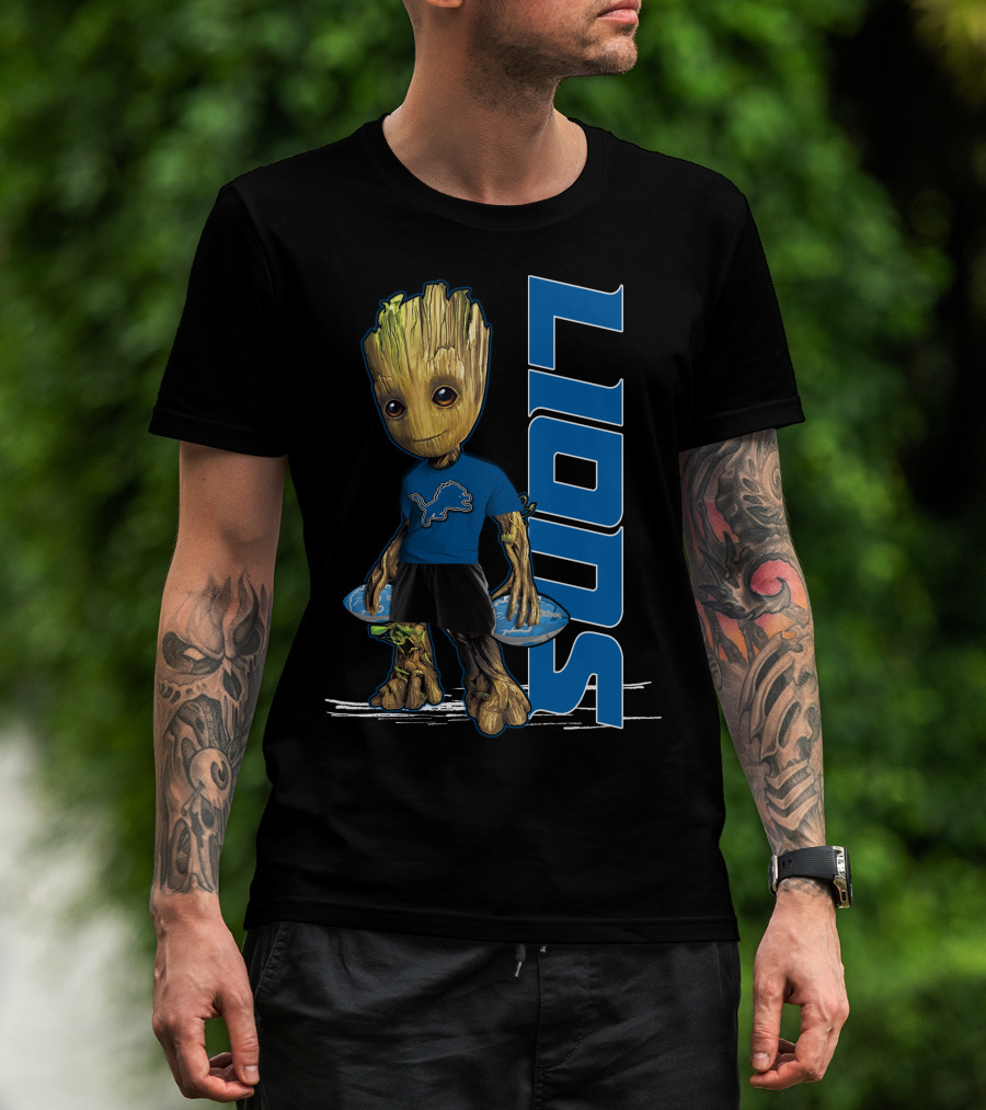 Groot Detroit Lions NFL Fan T-Shirt
