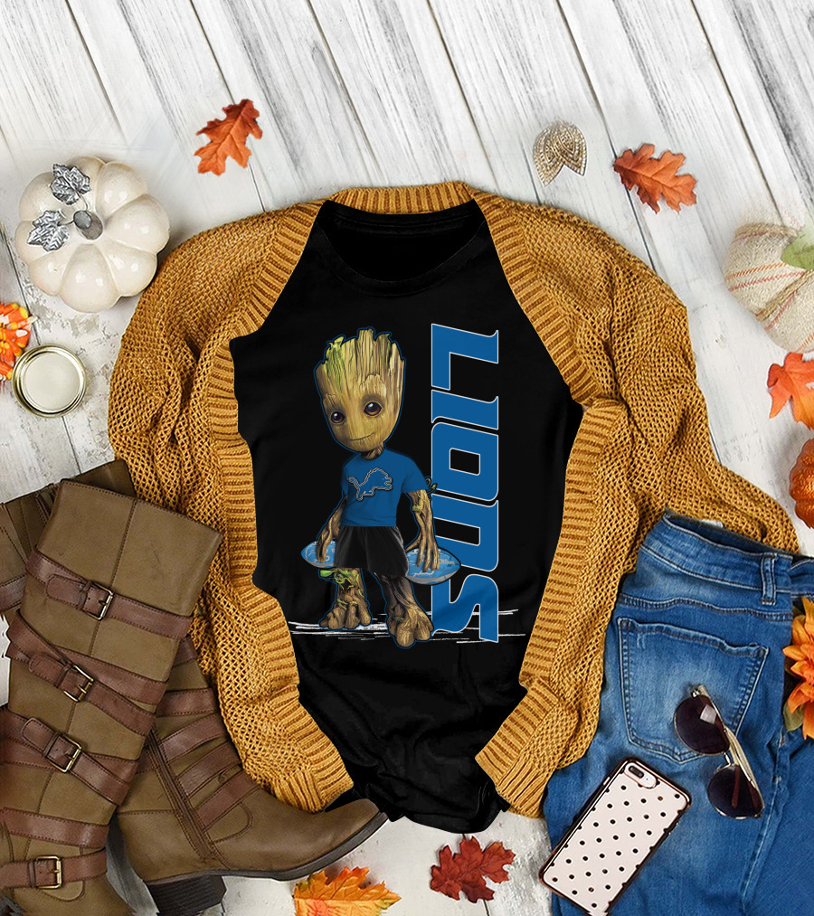 Groot Detroit Lions NFL Fan T-Shirt