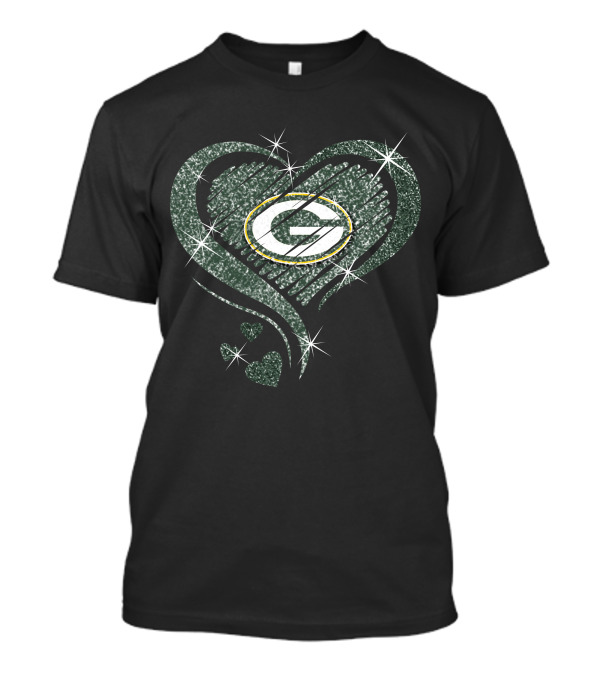 Heart Sparkle Green Bay Packers T-Shirt