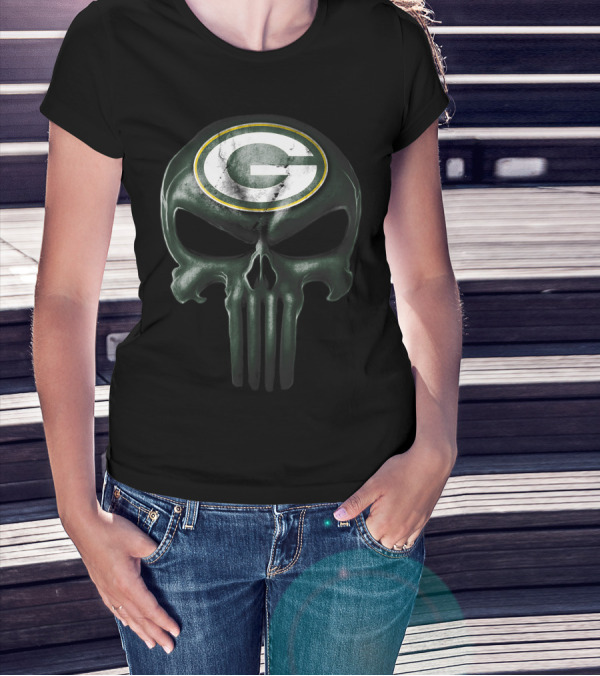 Skull Green Bay Packers T-Shirt