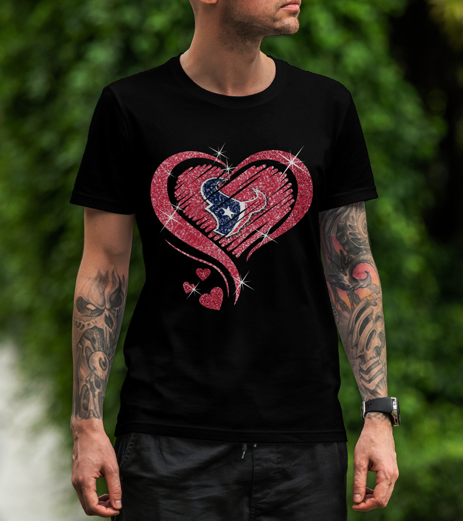 Heart Diamond Houston Texans T-Shirt