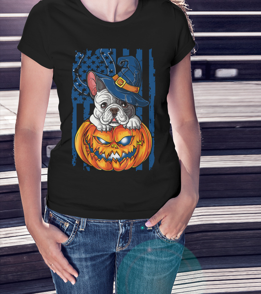 Hlw Halloween Bulldog Indianapolis Colts Pumpkin Magic T-Shirt
