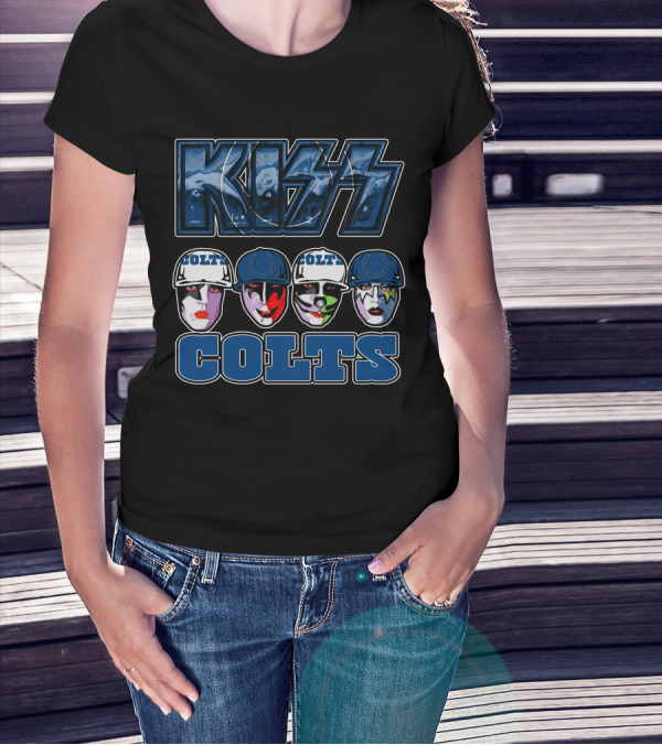 KISS Indianapolis Colts Face Paint Helmets T-Shirt