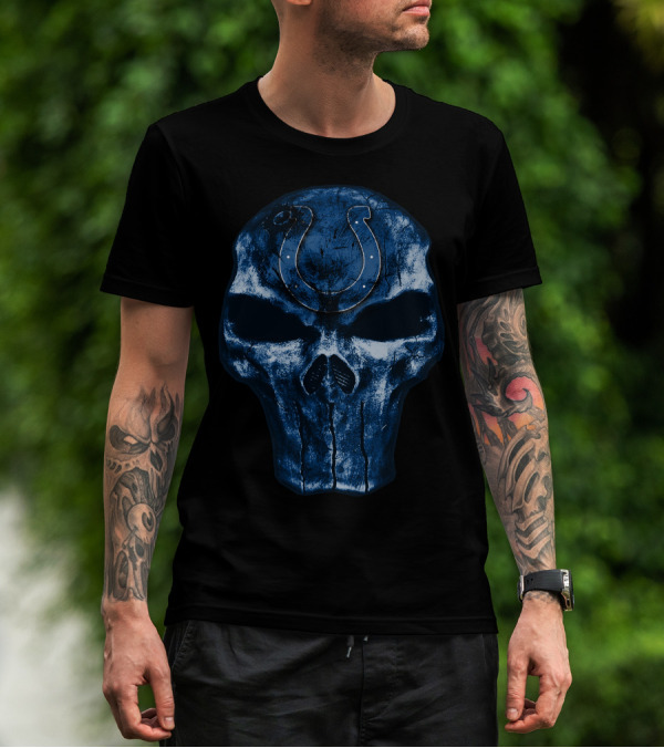 Indianapolis Colts Skull T-Shirt