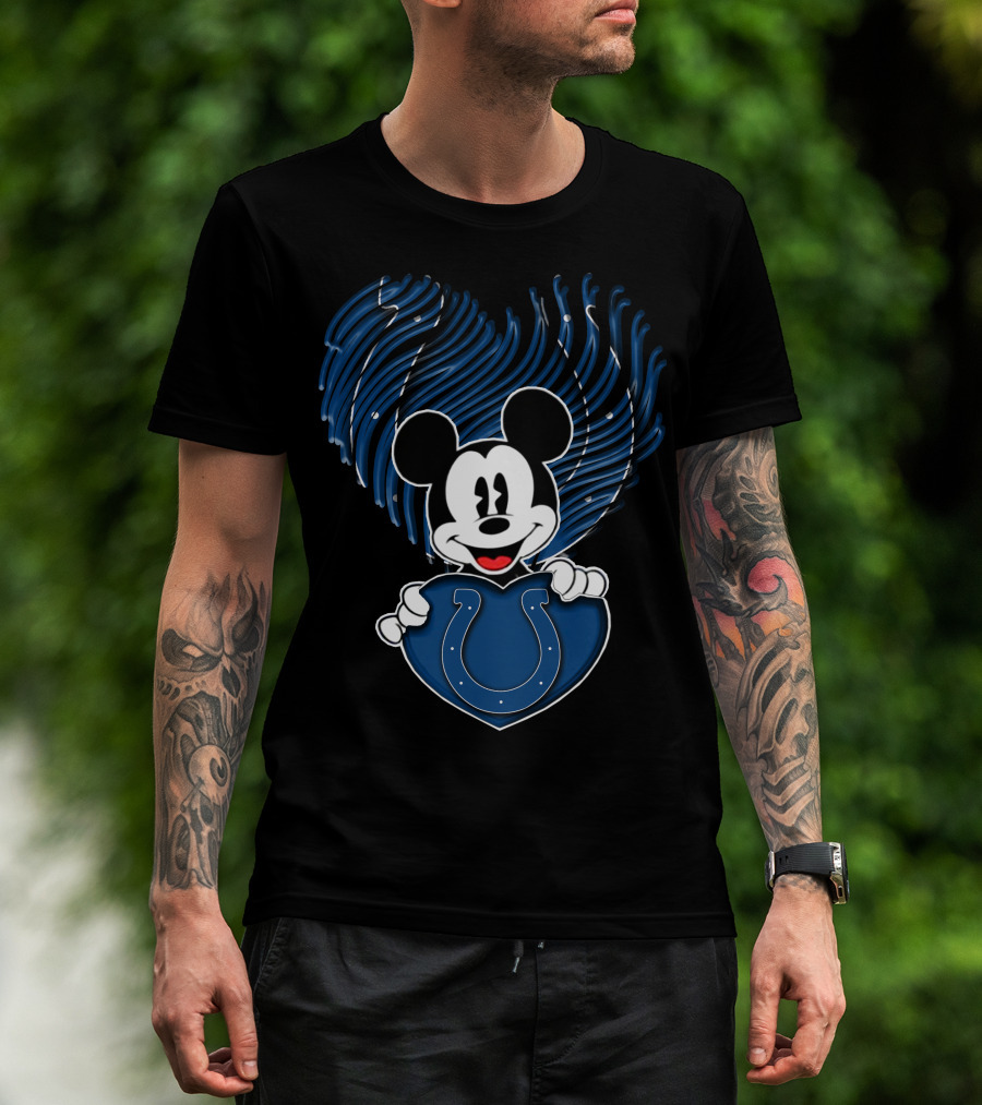 Mick Heart Indianapolis Colts Blue T-Shirt