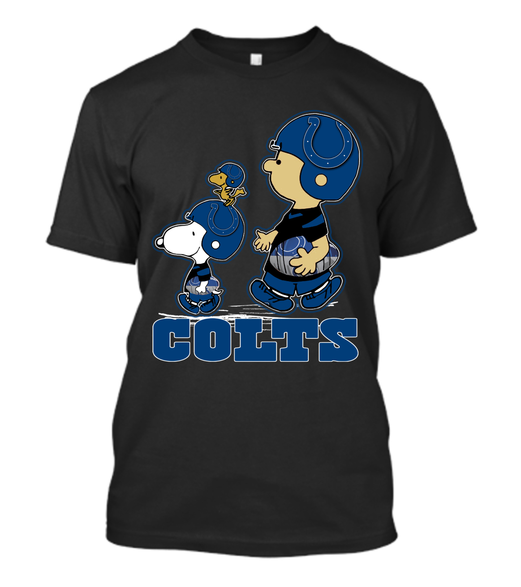 Peanuts Characters Wearing Indianapolis Colts Football Helmets Colts T-Shirt