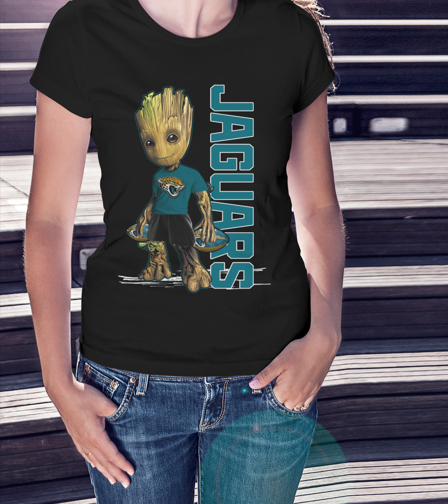Groot Jacksonville Jaguars Fan Character Football T-Shirt
