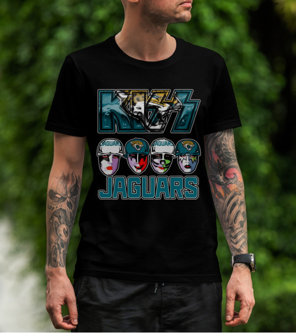 Kiss Jacksonville Jaguars Jaguars Rock Band Faces T-Shirt