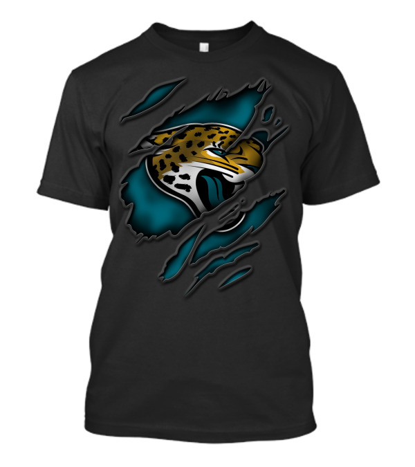 Torn Jacksonville Jaguars Claw Slash T-Shirt