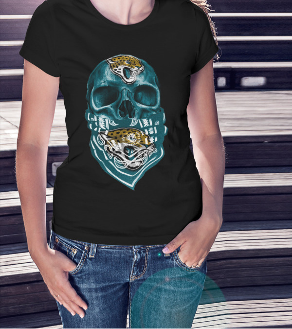 Skull Jacksonville Jaguars Bandana T-Shirt