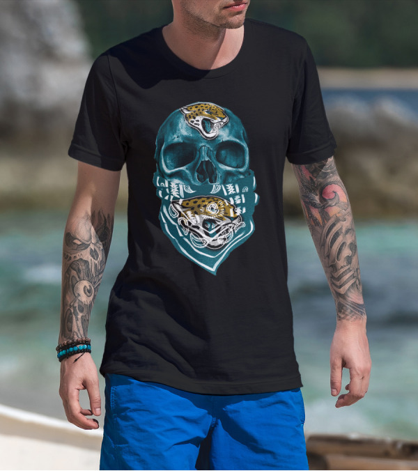 Skull Jacksonville Jaguars Bandana T-Shirt
