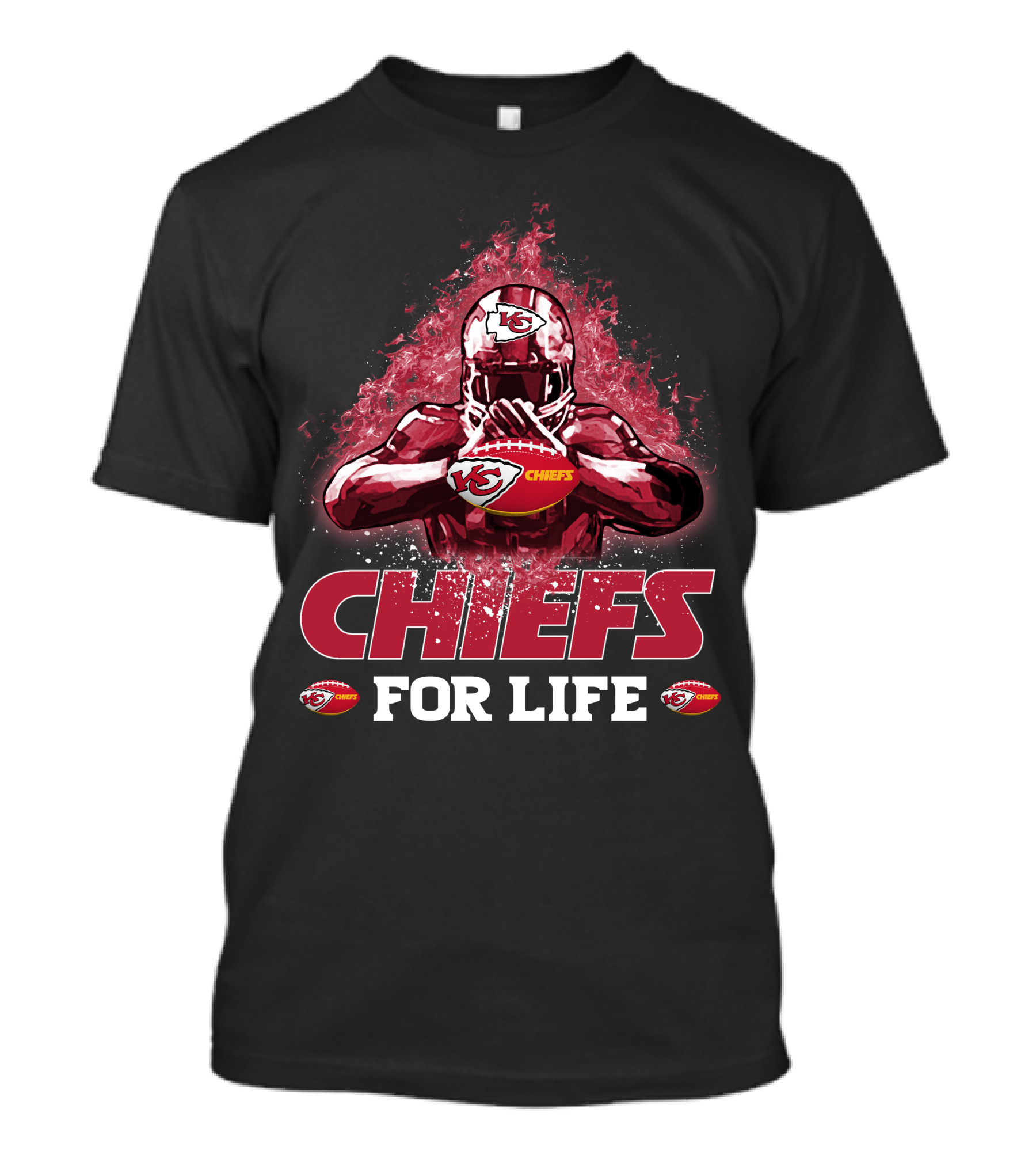 Chiefs For Life Kansas City Chiefs Football Player T-Shirt