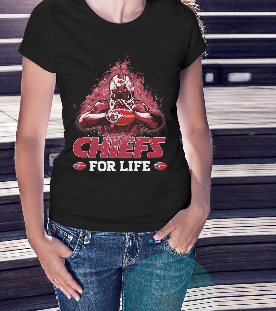 Chiefs For Life Kansas City Chiefs Football Player T-Shirt