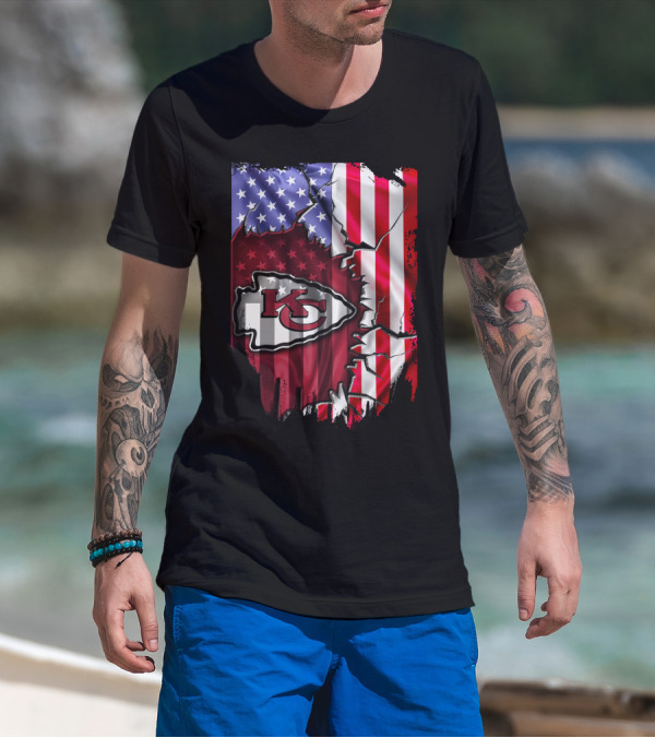Kansas City Chiefs American Flag T-Shirt