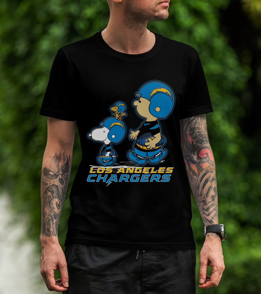 Snpfootball Los Angeles Chargers Peanuts Characters T-Shirt