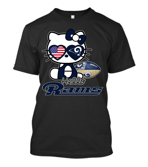 Hello Kitty Los Angeles Rams USA Football Fan T-Shirt