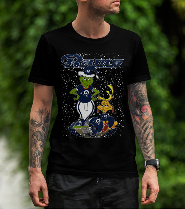 Rams Grinch Christmas Los Angeles Football Fan T-Shirt