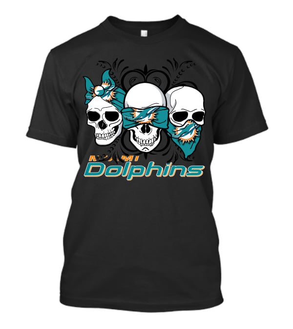 Miami Dolphins Skull Trio T-Shirt