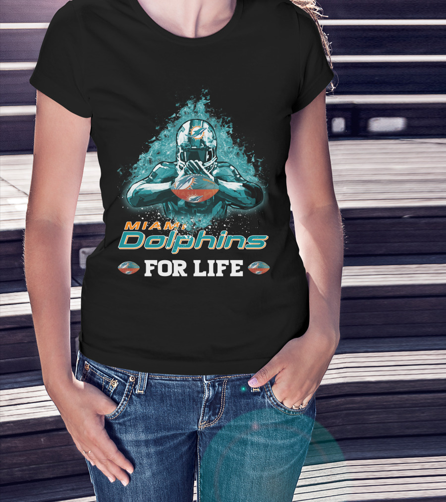 Miami Dolphins For Life Football T-Shirt