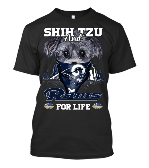 Shih Tzu And Rams For Life T-Shirt