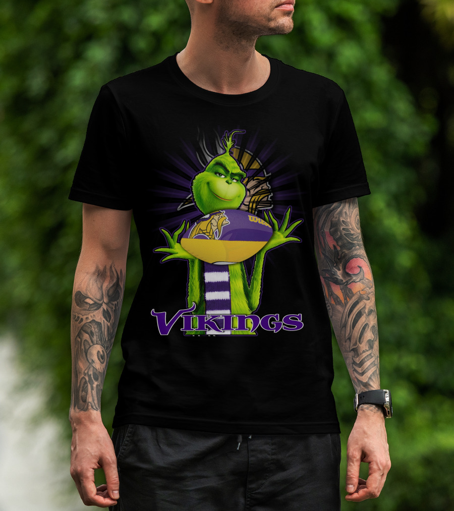 Grinch Vikings Football Minnesota Team Spirit T-Shirt