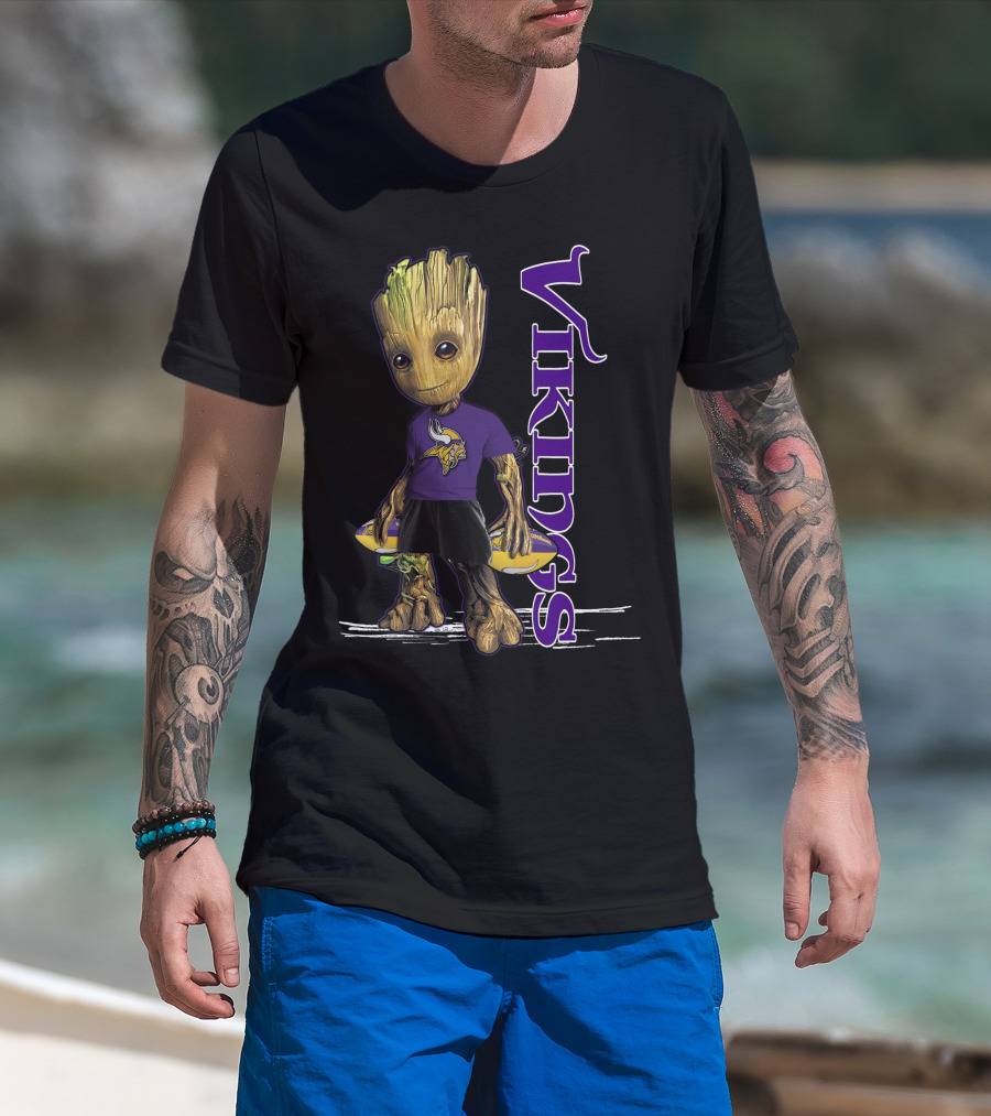 Groot Minnesota Vikings Logo Fan T-Shirt