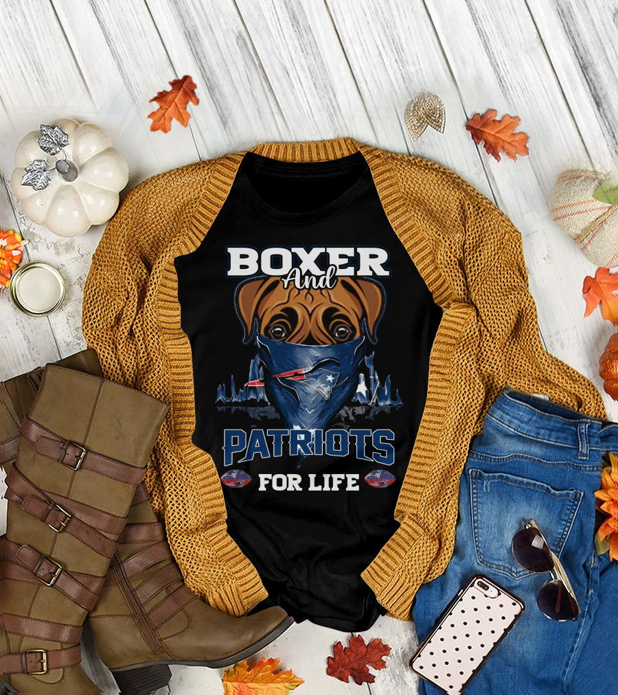 Boxer and Patriots for Life New England T-Shirt